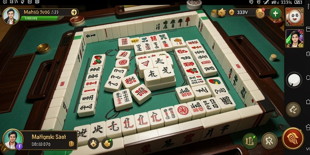 Screenshot gameplay Mahjong di 333V yang menampilkan tantangan seru.