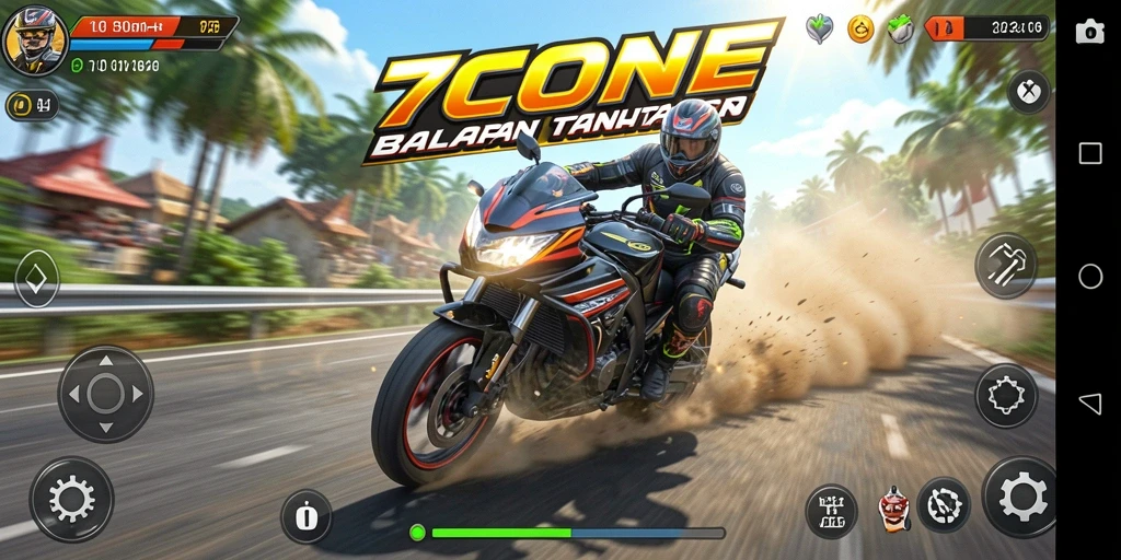 Tampilan menegangkan balapan motor di 7CONE.