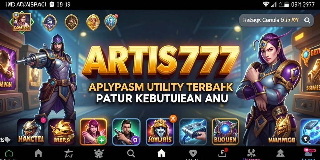 Tampilan utama ARTIS777 yang menawan dan fungsional.