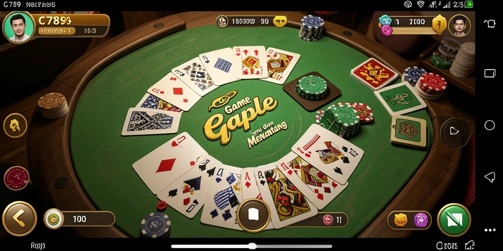 Screenshot gameplay C789 yang mendebarkan dalam permainan Gaple.