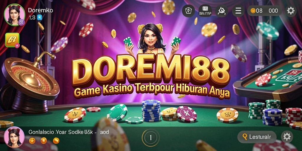 Tampilan gameplay menarik dari DOREMI88 dalam suasana Kasino.