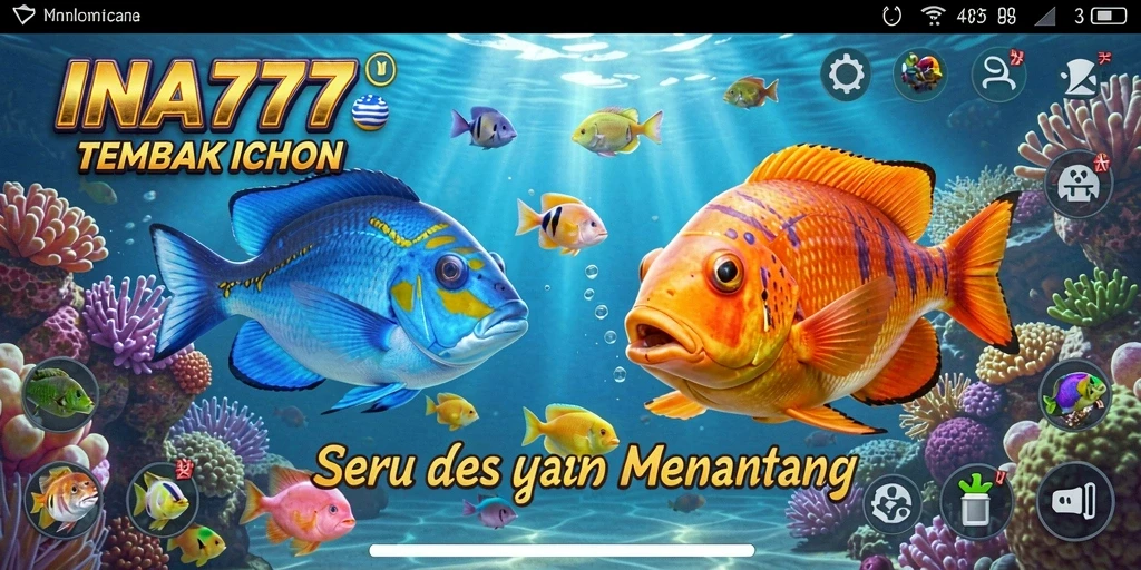 Tampilan gameplay Tembak Ikan yang seru dan penuh warna.