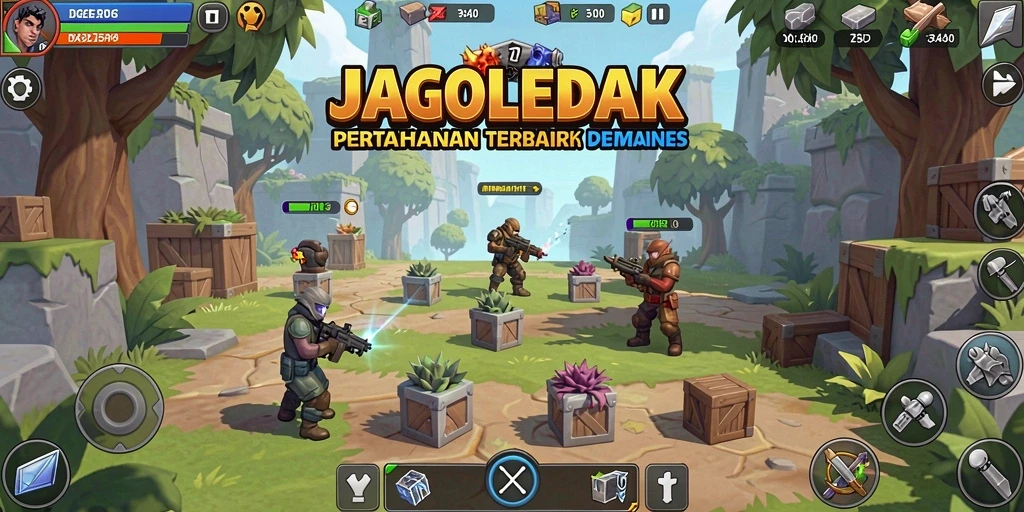 Screenshot gameplay JAGOLEDAK yang menunjukkan aksi menegangkan Tower Defense.