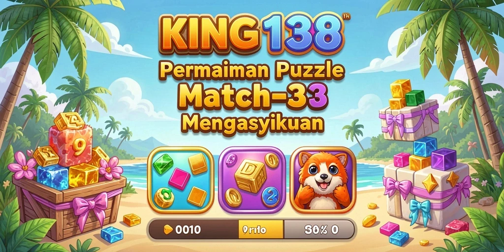 Gameplay KING138 yang menarik dengan permainan Match-3 yang seru.