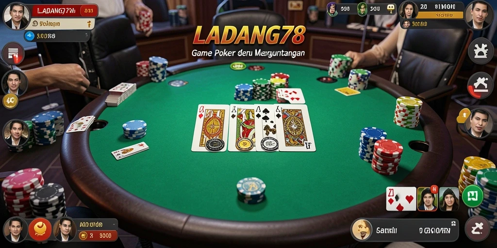 Tampilan gameplay poker yang menarik dan interaktif di LADANG78.