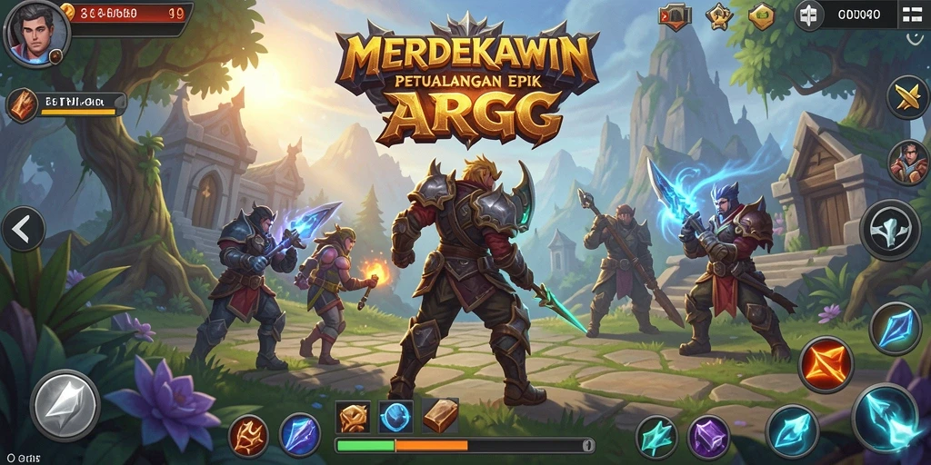 Screenshot gameplay MERDEKAWIN menampilkan pertarungan yang mendebarkan.