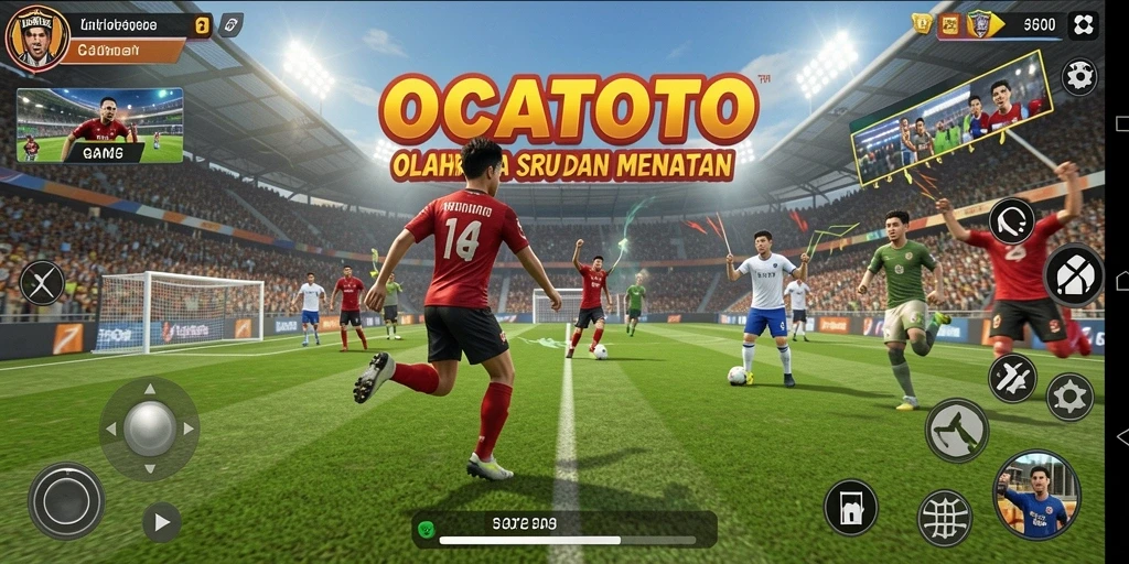 Tampilan menarik dari gameplay OCATOTO saat pertandingan olahraga.
