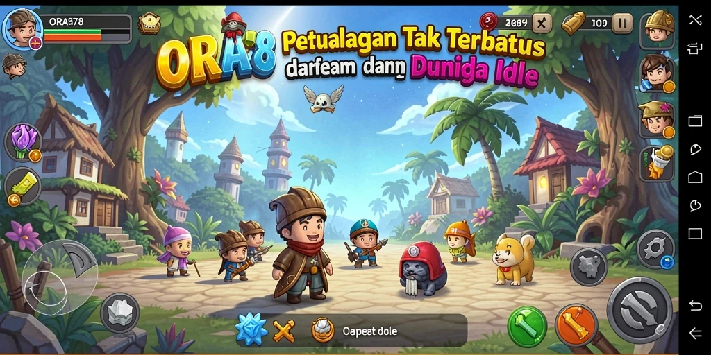 Gameplay seru dalam dunia Idle yang kreatif.