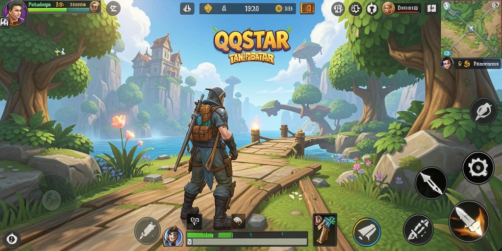 Gameplay seru di dunia terbuka QQSTAR dengan berbagai petualangan.