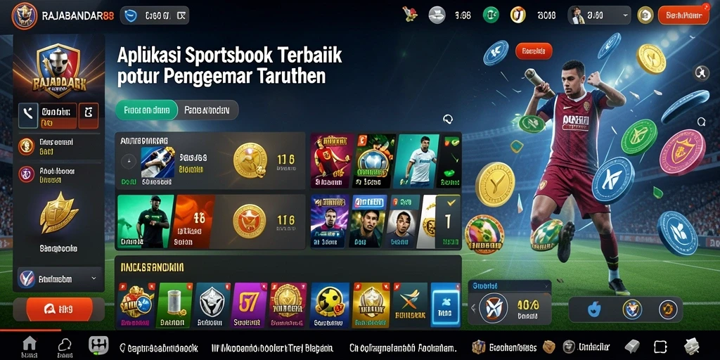 Tampilan screenshot RAJABANDAR88 dengan fitur taruhan olahraga yang menawan.