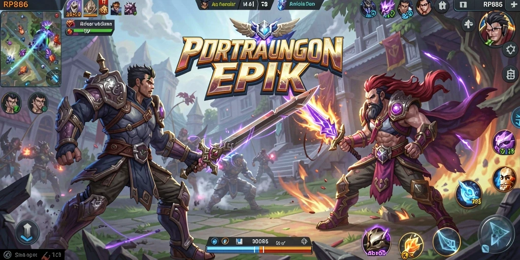 Tampilan seru gameplay RP886 dalam pertarungan tim.