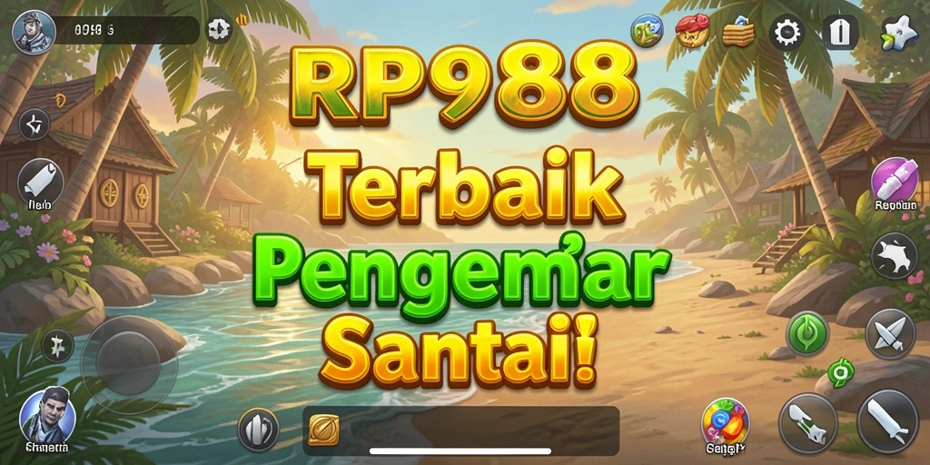 Screenshot gameplay RP888 menampilkan karakter yang mengumpulkan sumber daya.