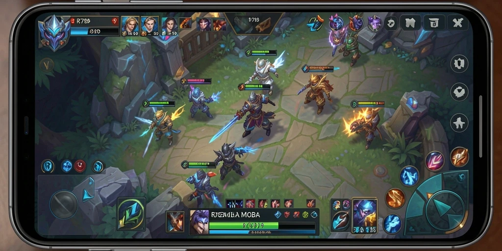 Tampilan gameplay seru dari RR789 dalam aksi MOBA.