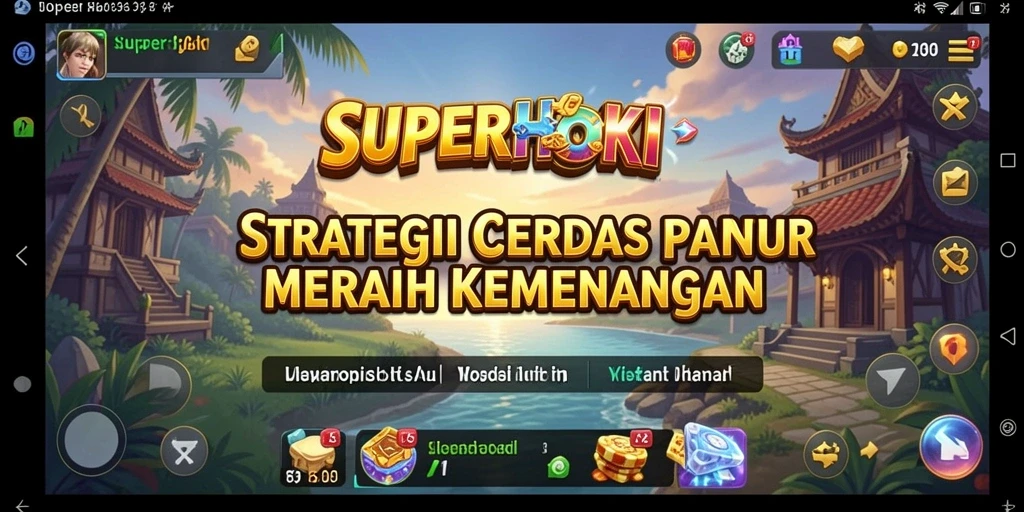 Tampilan gameplay menarik dari SUPERHOKI dengan strategi yang dinamis.