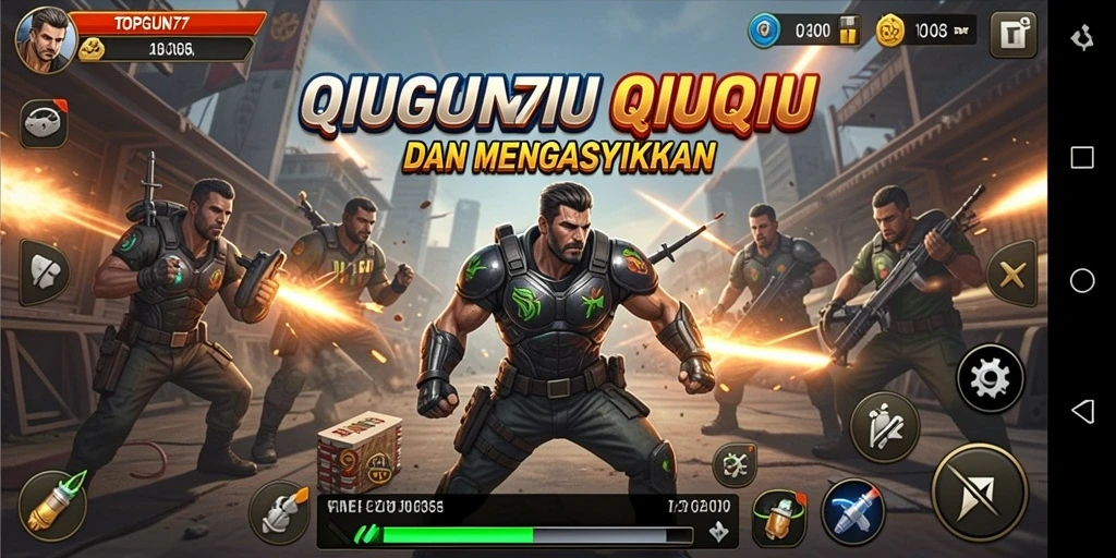 Screenshot gameplay QiuQiu di TOPGUN77 yang seru.