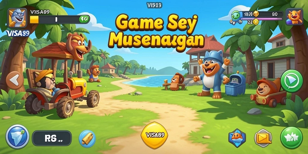 Tampilan gameplay <strong>VISA89</strong> yang berwarna-warni dan mengasyikkan.